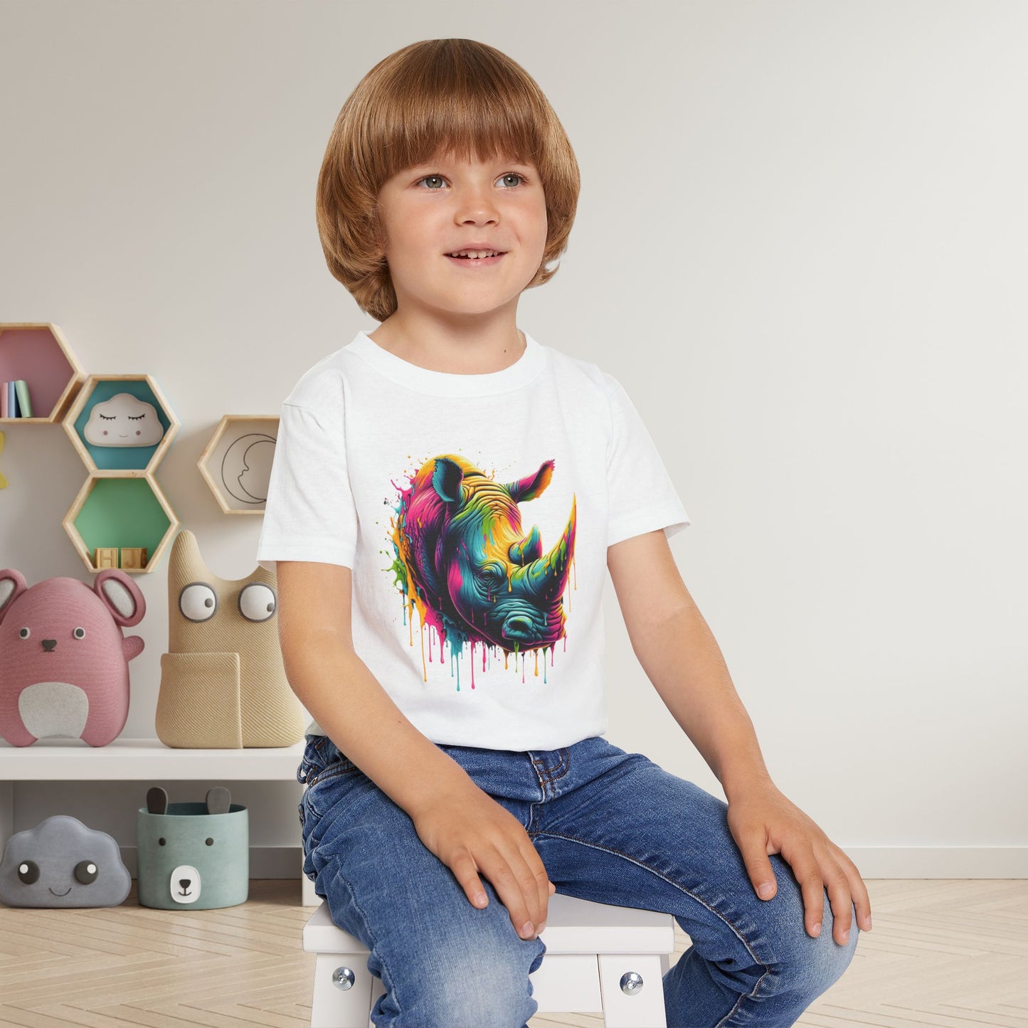 Colorful Rhino Heavy Cotton™ Toddler T-shirt