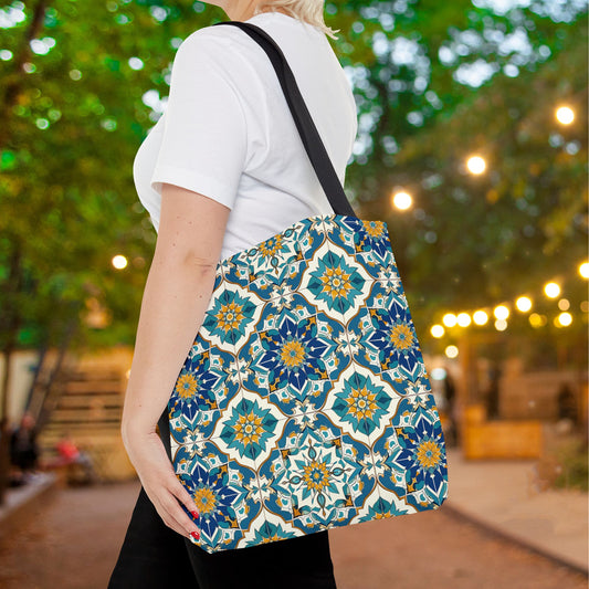 Mediterranean Lace Canvas Tote Bag