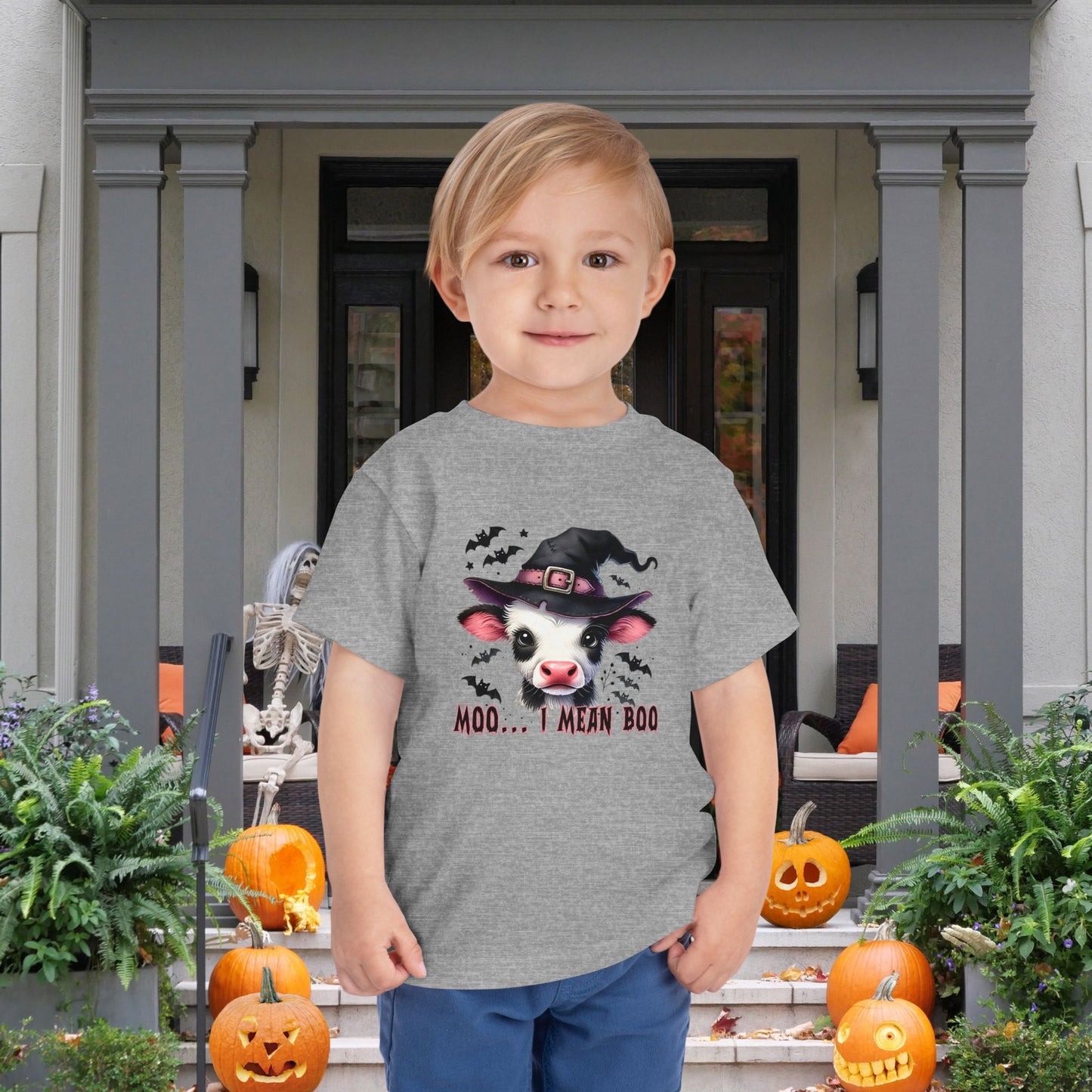 Moo I Mean Boo Toddler Tee