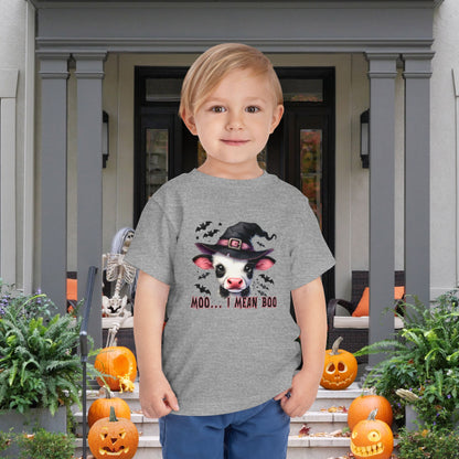 Moo I Mean Boo Toddler Tee