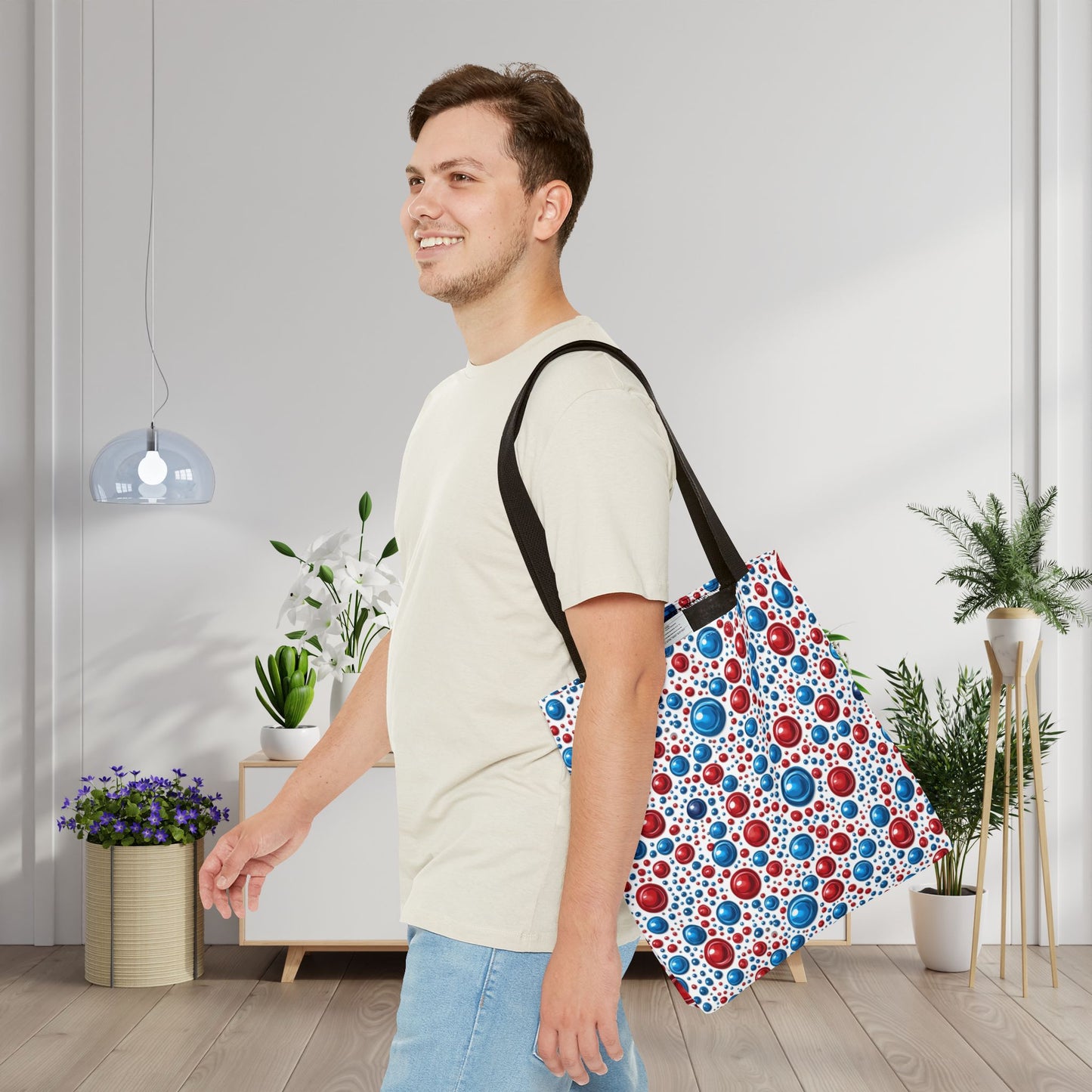 Freedom Dots Canvas Tote Bag