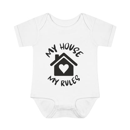 My House My Rules Infant Baby Rib Bodysuit