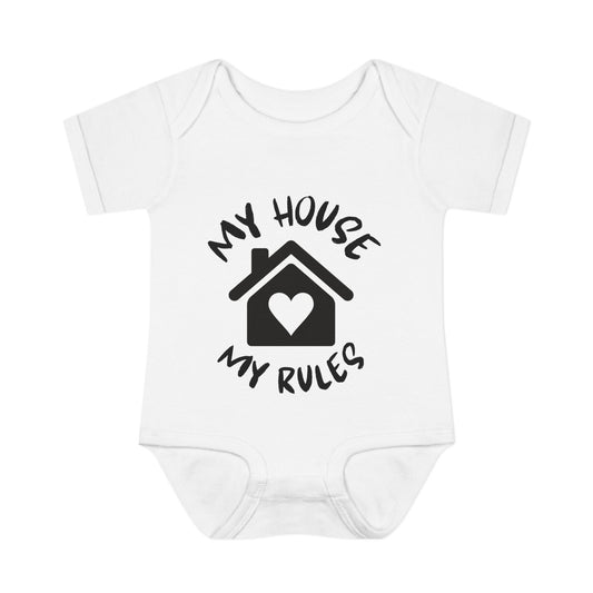 My House My Rules Infant Baby Rib Bodysuit
