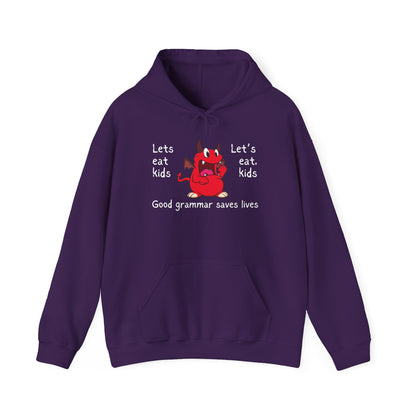 Let's Eat Kids Grammar Saves Lives Heavy Blend™ Hooded Sweatshirt