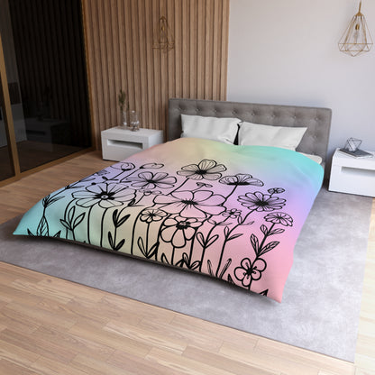 Spring Bloom Microfiber Duvet Cover