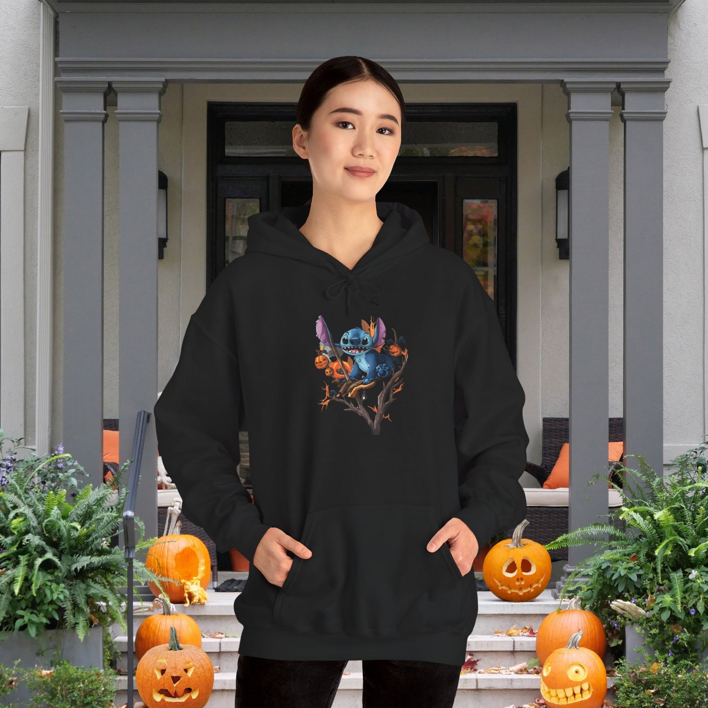Spooky Stitch in Tree  Heavy Blend™ Hooded Sweatshirt