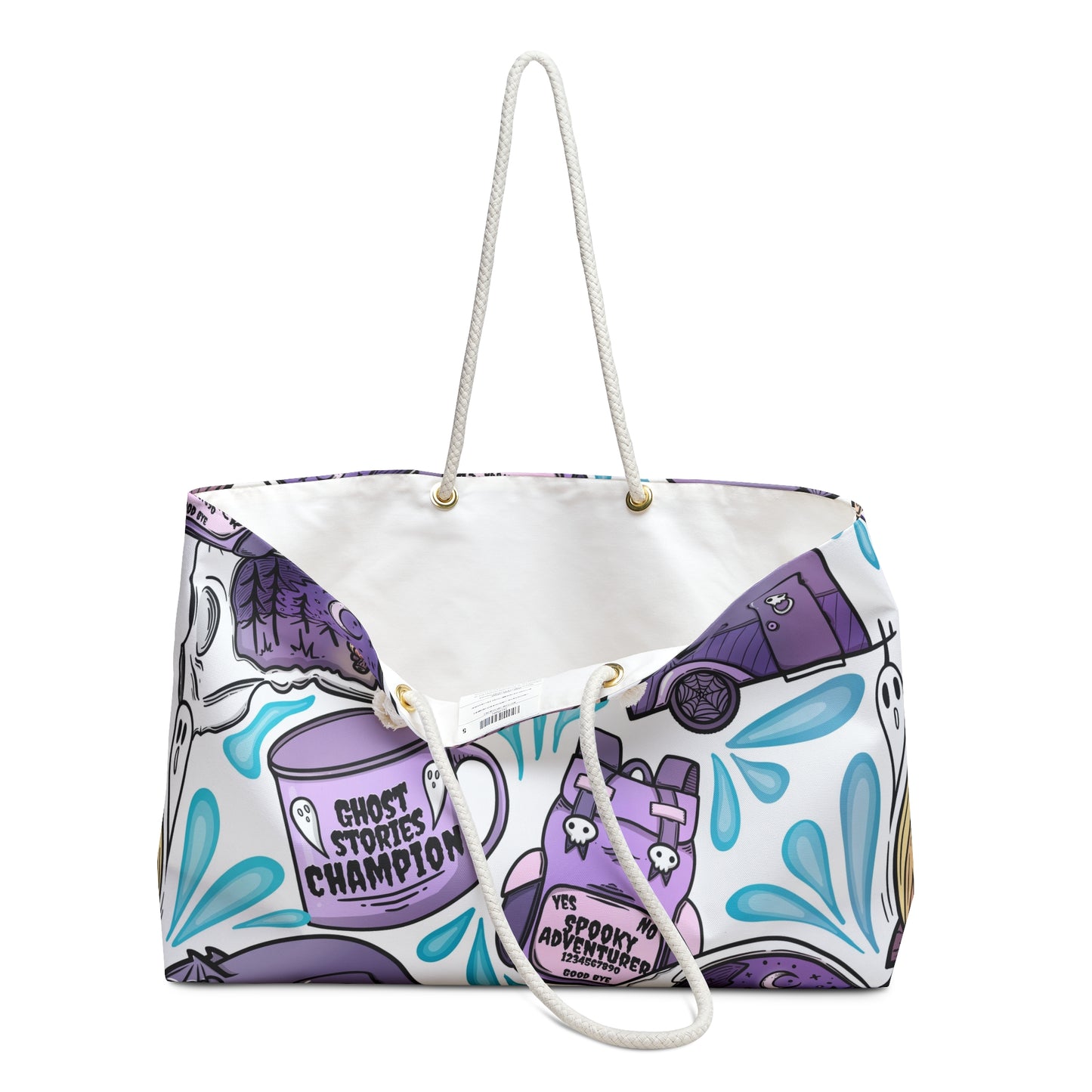 Spooky Camping (White/Purple) Weekender Bag