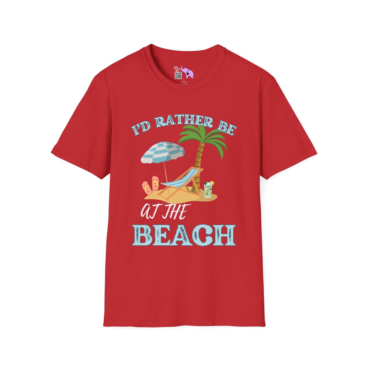 I'd Rather Be At The Beach Adult T-shirt