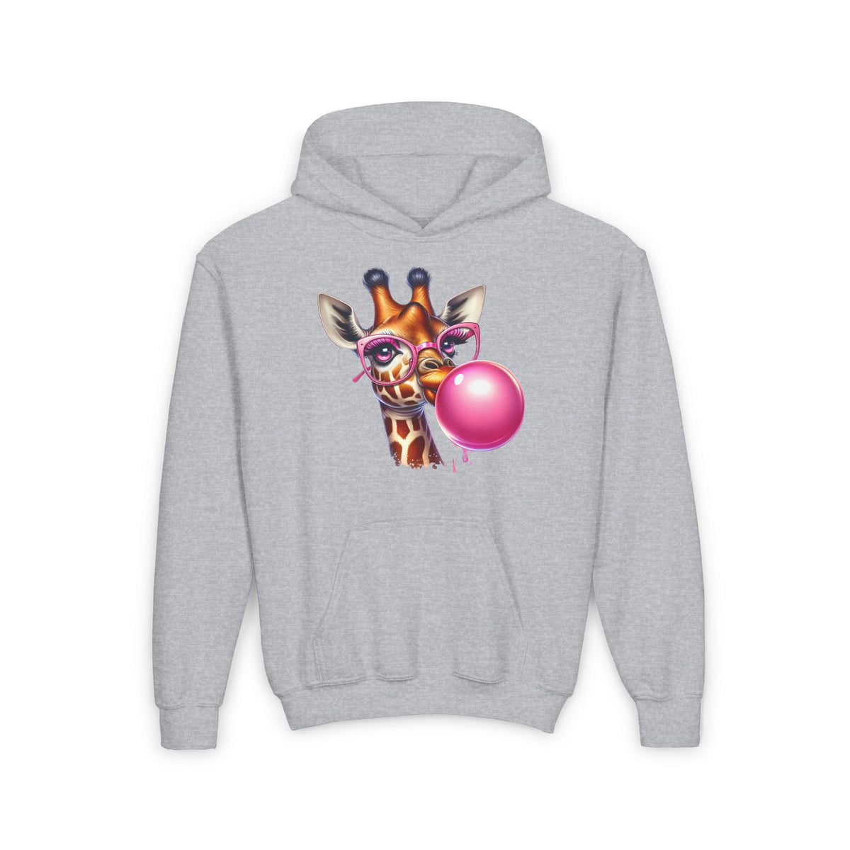Girraffe Blowing Bubble Youth Heavy Blend Hoodie