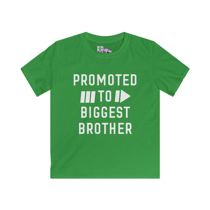 Promoted To Biggest Brother Youth Softstyle Tee