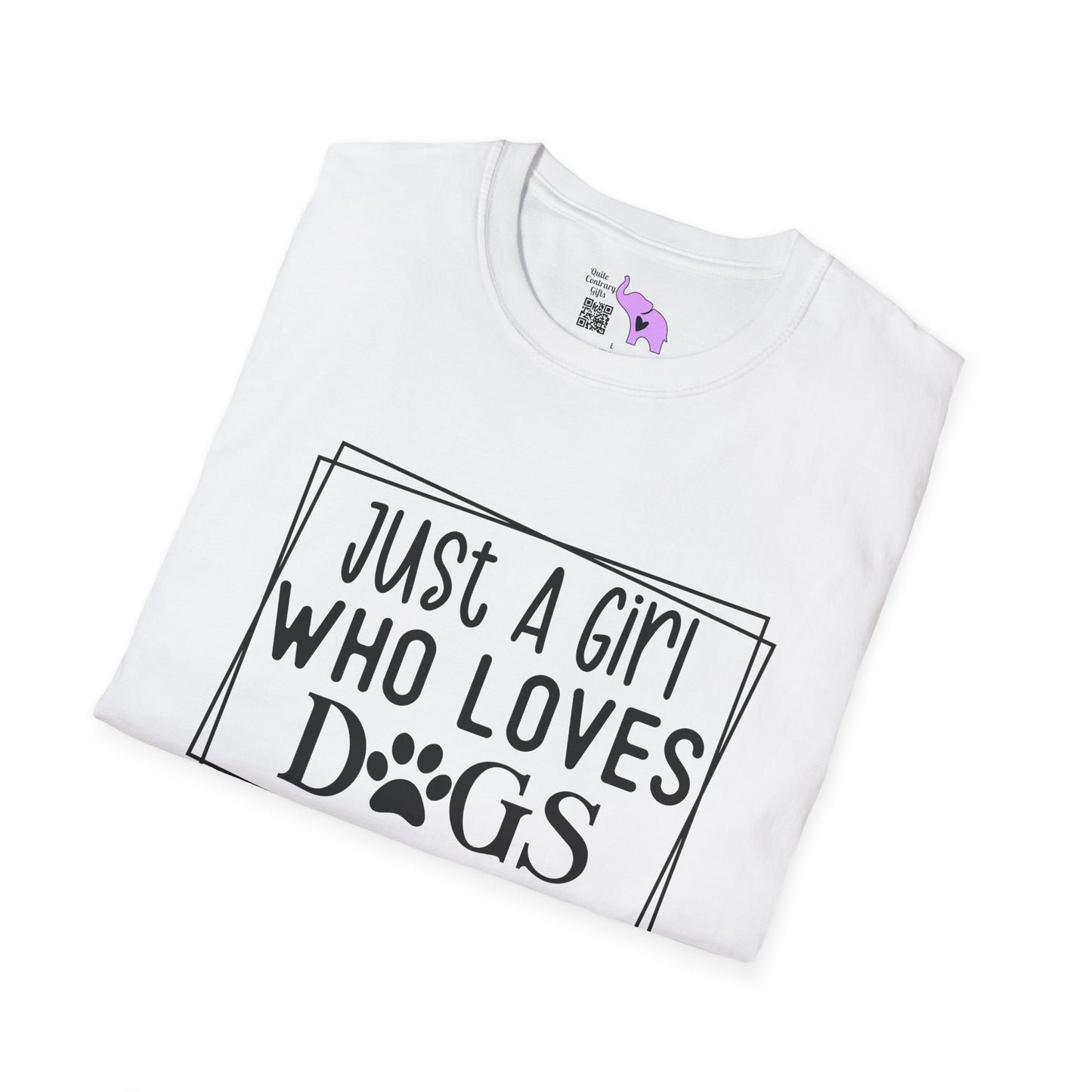 Just A Girl Who Loves Dogs Adult T-shirt