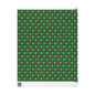 Red Ornament Gold Star Green Custom Wrapping Paper (Sarah)