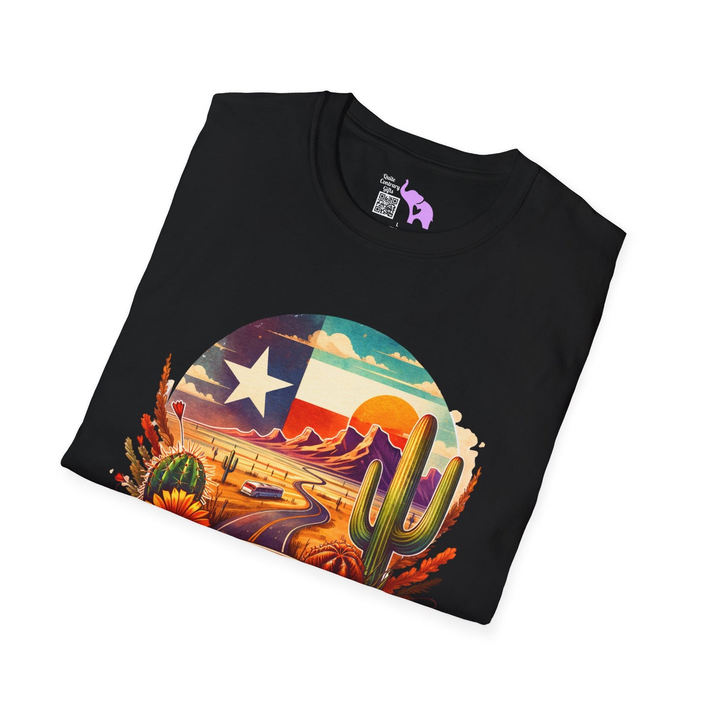 Texas Desert Roads Adult T-shirt
