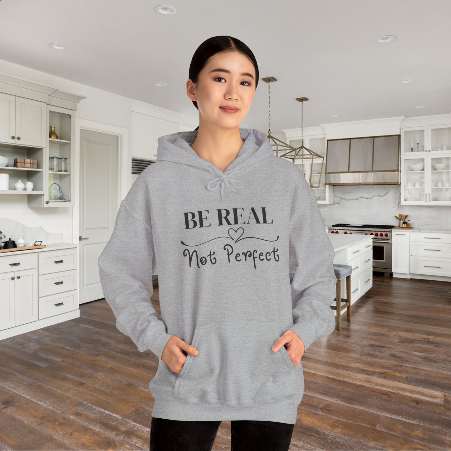 Be Real Not Perfect Heavy Blend™ Hooded Sweatshirt