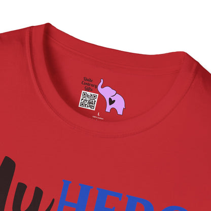 My Hero Wears A Badge Adult T-shirt
