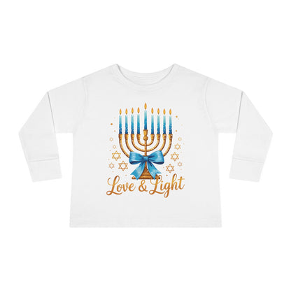 Love & Light Menorah Toddler Long Sleeve Tee
