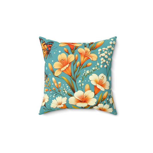 Petals & Wings Throw Pillow