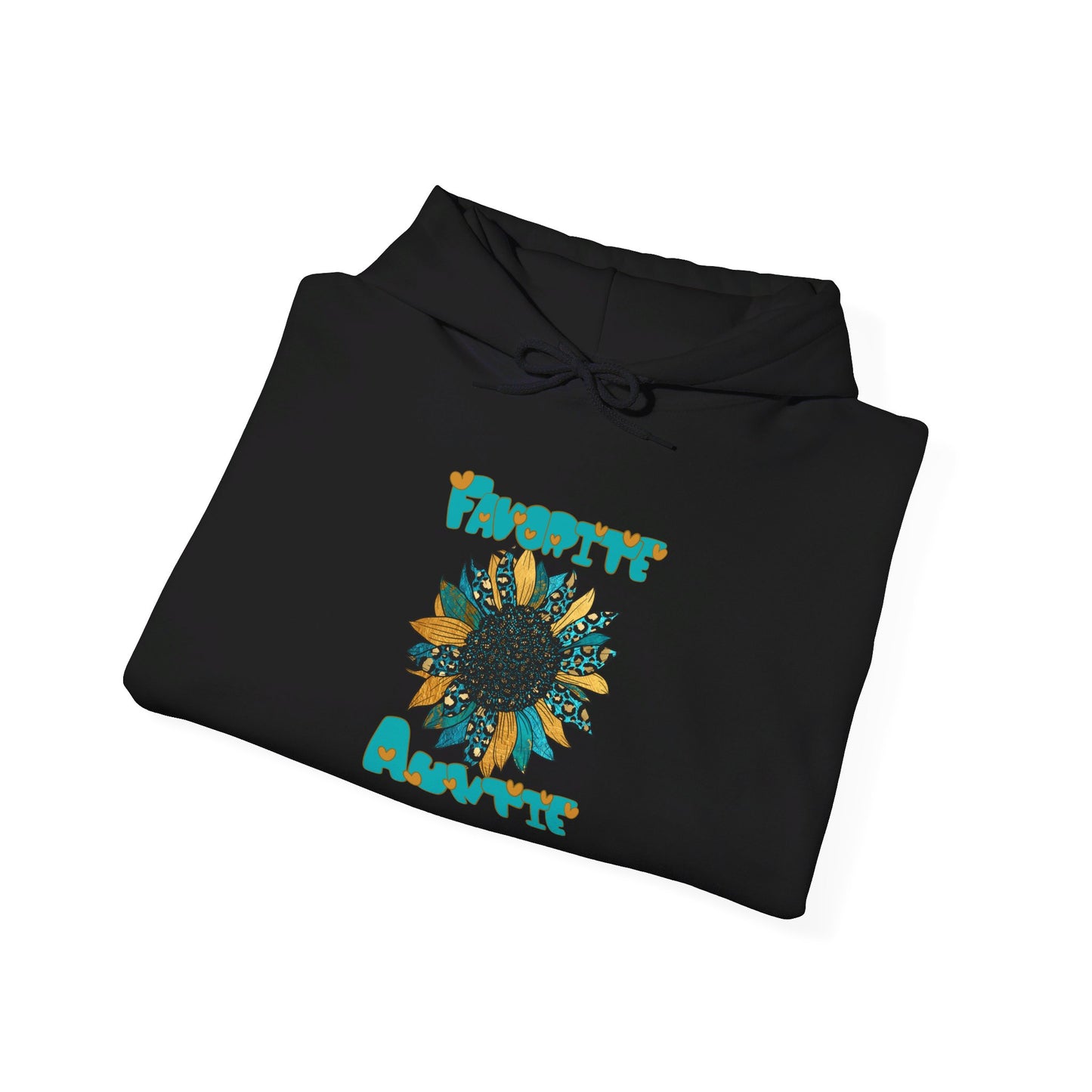 Favorite Auntie Teal/Gold Heavy Blend™ Hooded Sweatshirt