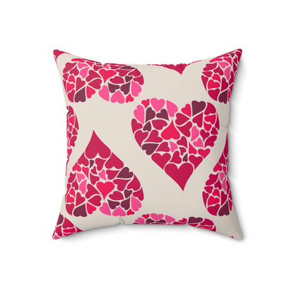 Simple Hearts Throw Pillow
