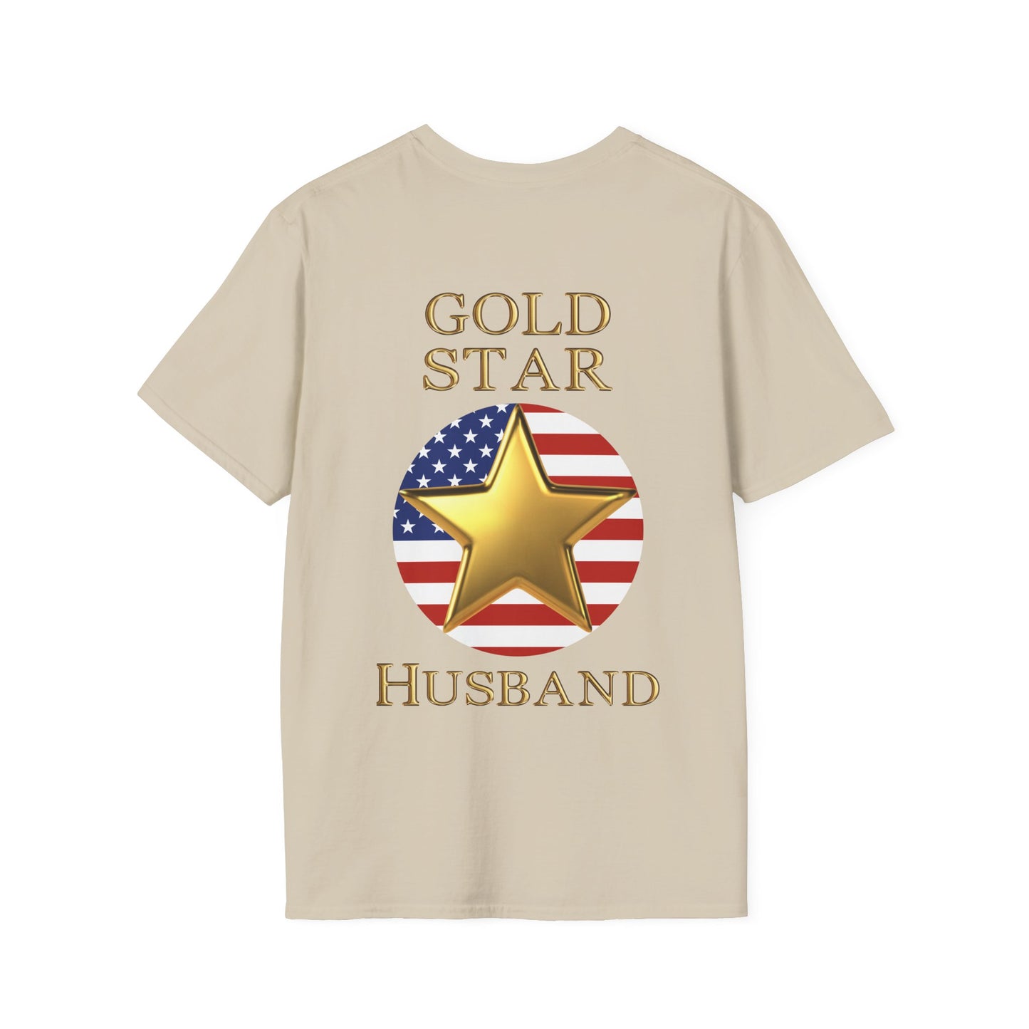 Gold Star Husband Forever Proud Adult T-shirt