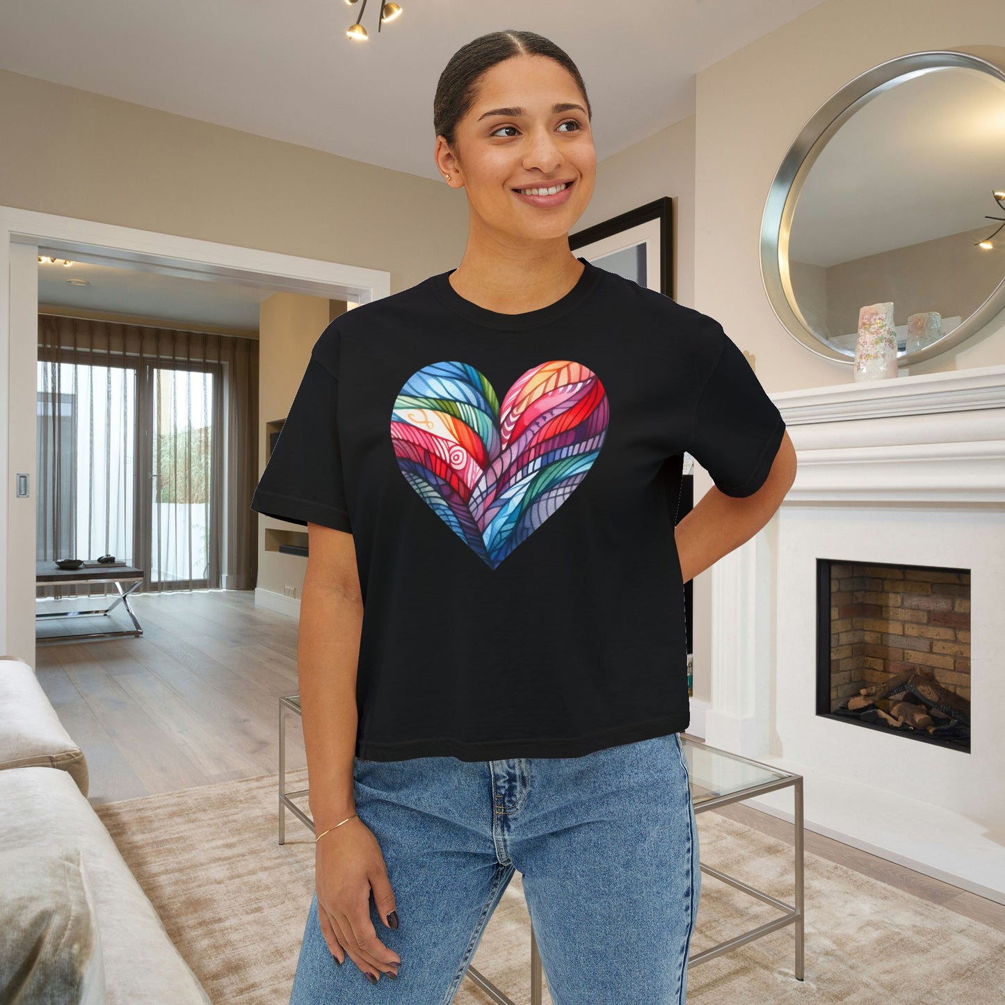 Heart of Many Colors Women's Boxy Tee