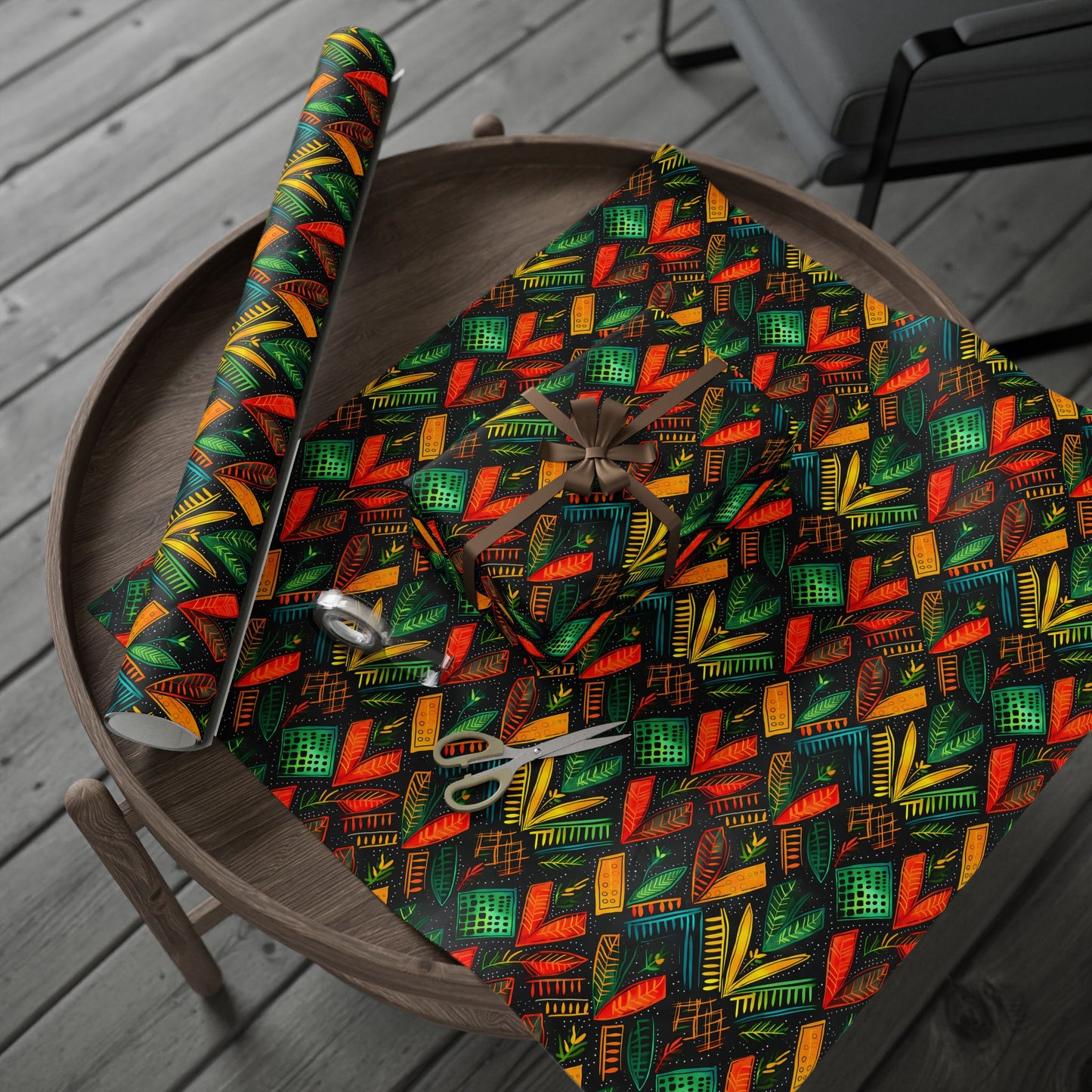 Kujichagulia Waves Kwanzaa Wrapping Paper