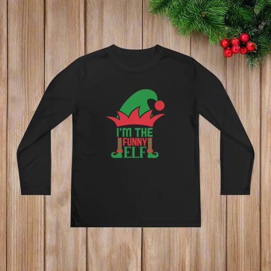 I'm The Funny Elf Youth Long Sleeve Tee