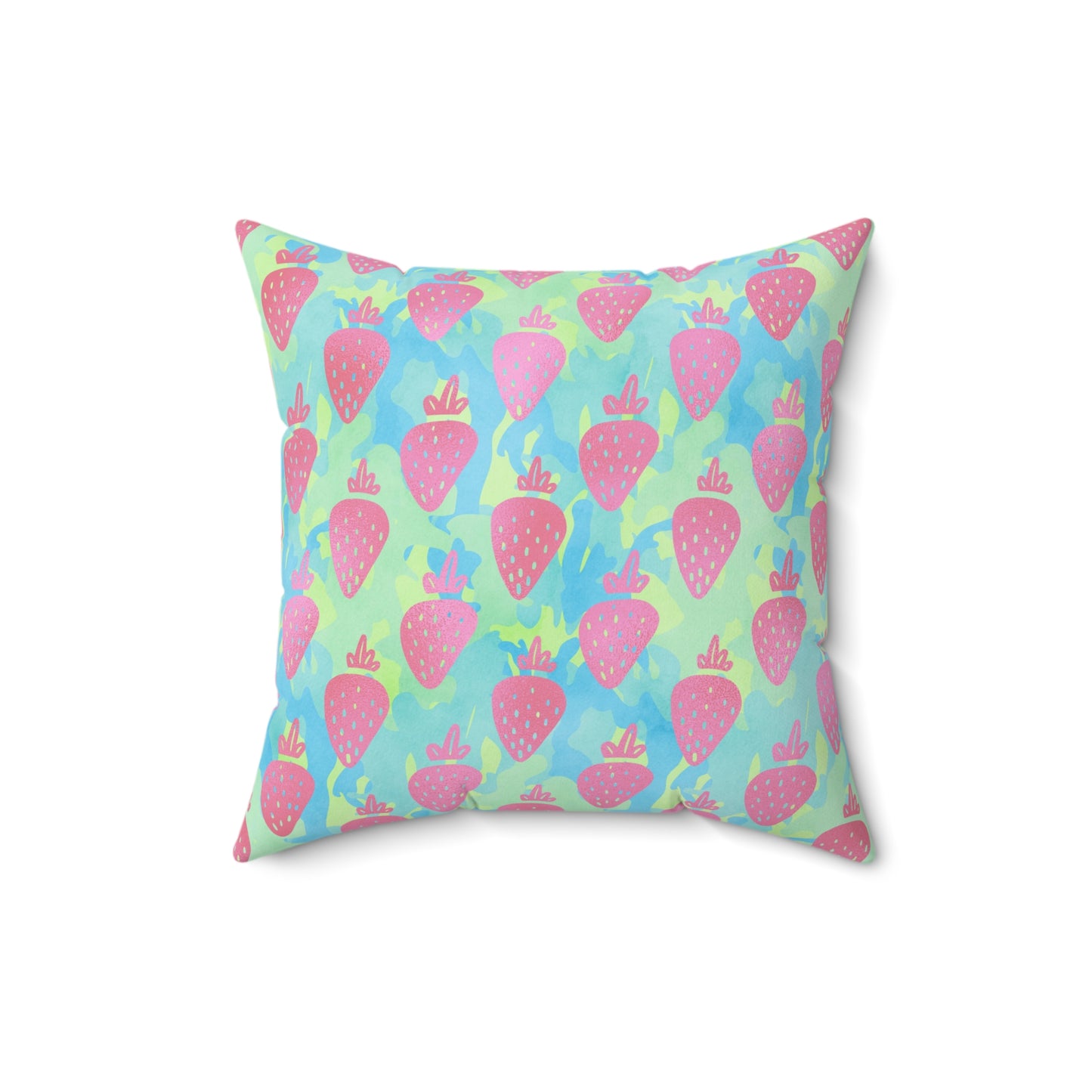 Strawberry Breeze Throw Pillow