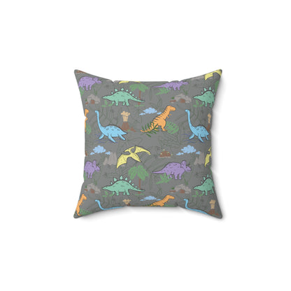 Prehistoric Playtime Throw Pillow