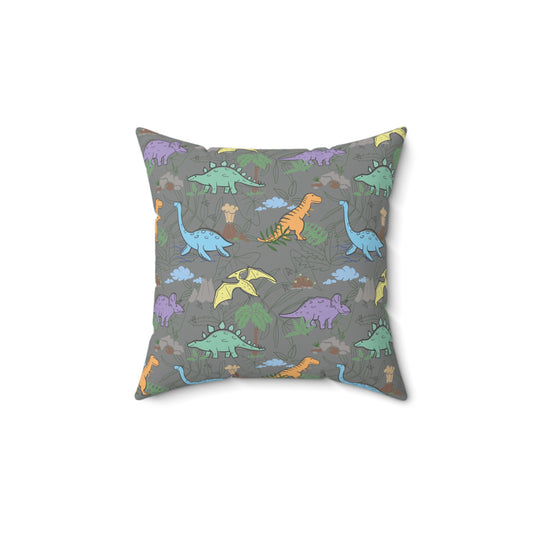 Prehistoric Playtime Throw Pillow