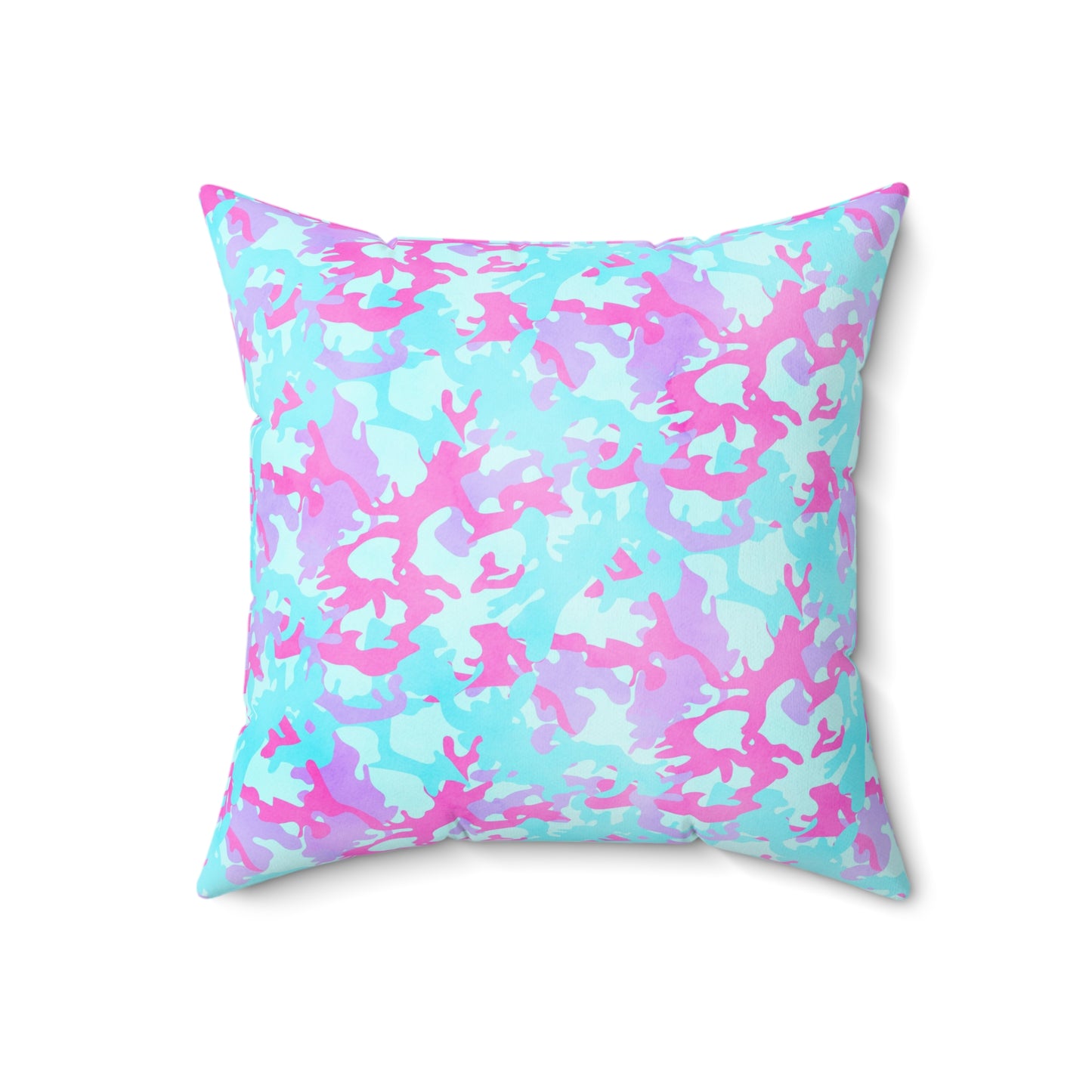 Cotton Candy Camo Throw Pillow