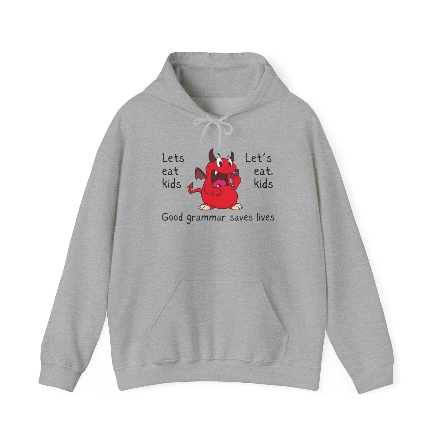 Let's Eat Kids Grammar Saves Lives Heavy Blend™ Hooded Sweatshirt