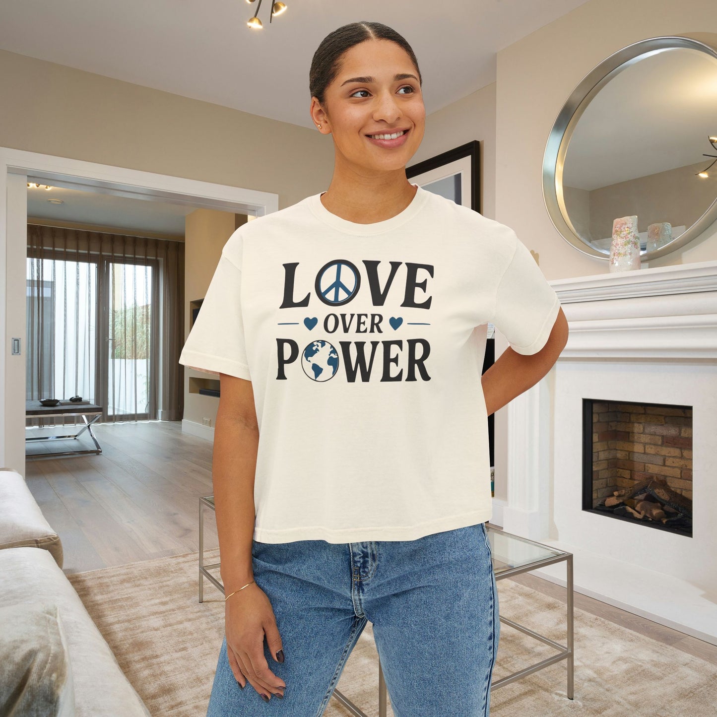 Love Over Power Women's Boxy Tee