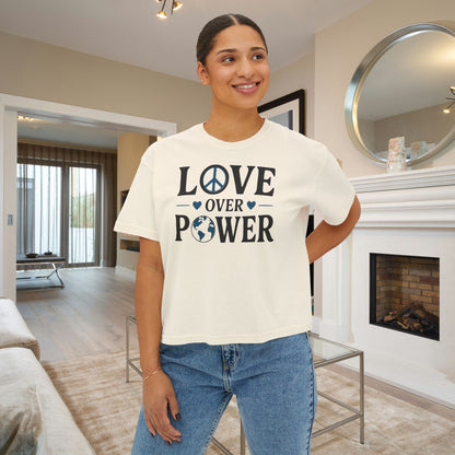 Love Over Power Women's Boxy Tee