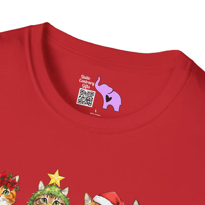 Purrfectly Festive Adult T-shirt
