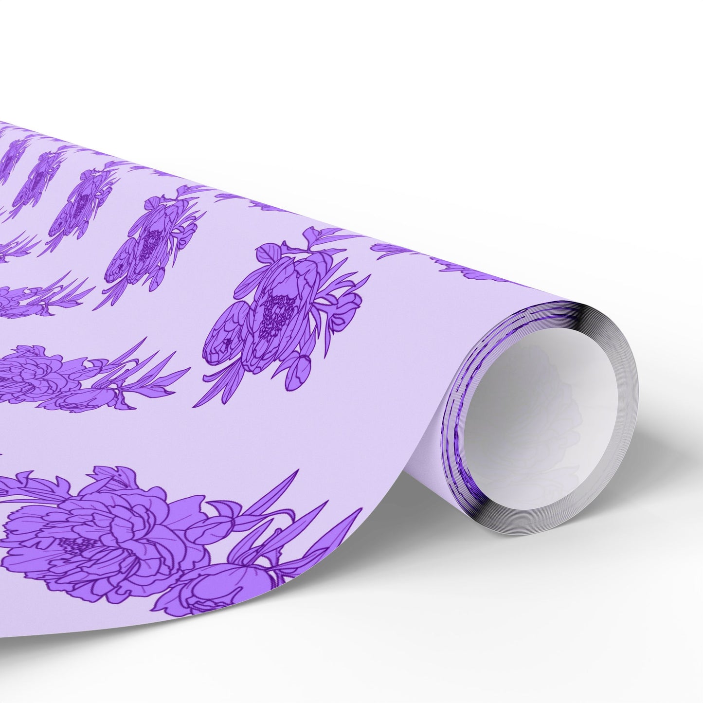 Royal Orchid Peonies Wrapping Paper