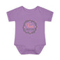 Pink Milestone Wreath Onesie-Four Months
