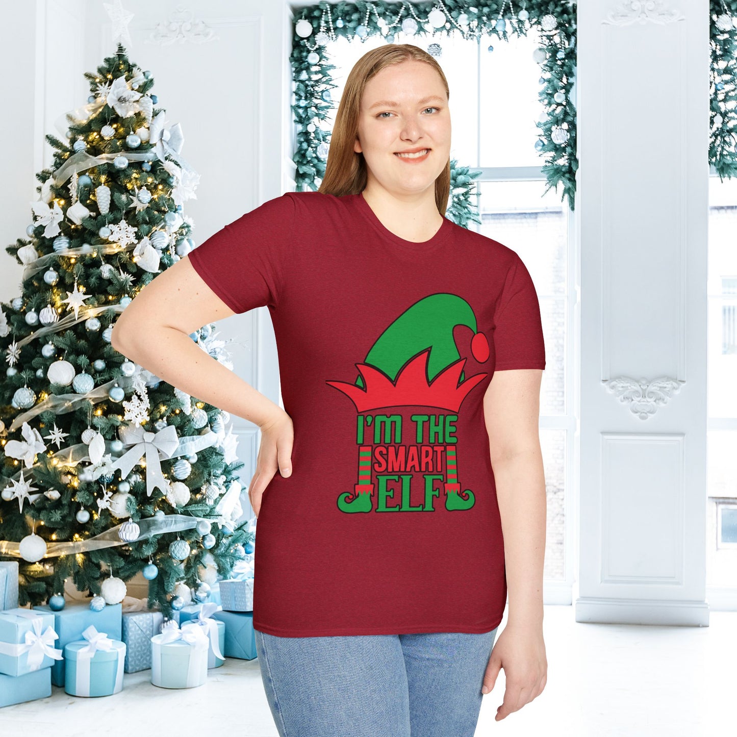 I'm The Smart Elf Adult T-shirt (Custom Name Available!)