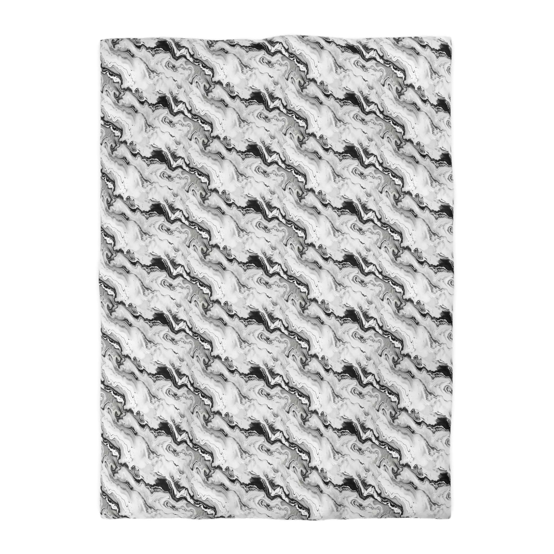 Frost Veil Marble Microfiber Duvet Cover
