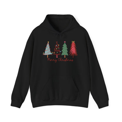 Merry Christmas Trees Adult Heavy Blend™ Hoodie