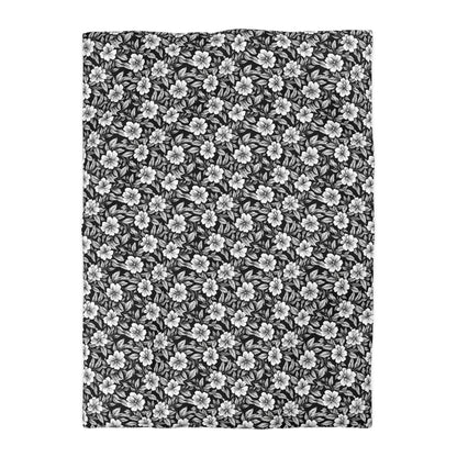 Monochrome Paradise Bloom Microfiber Duvet Cover