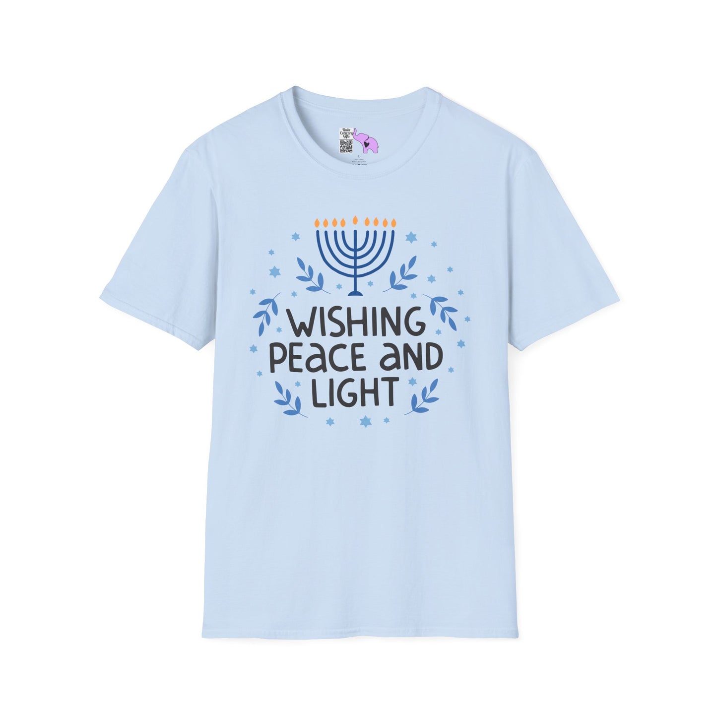 Hanukkah Wishing Peace & Light Adult T-shirt