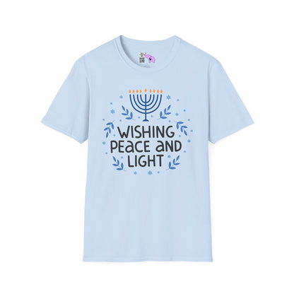 Hanukkah Wishing Peace & Light Adult T-shirt