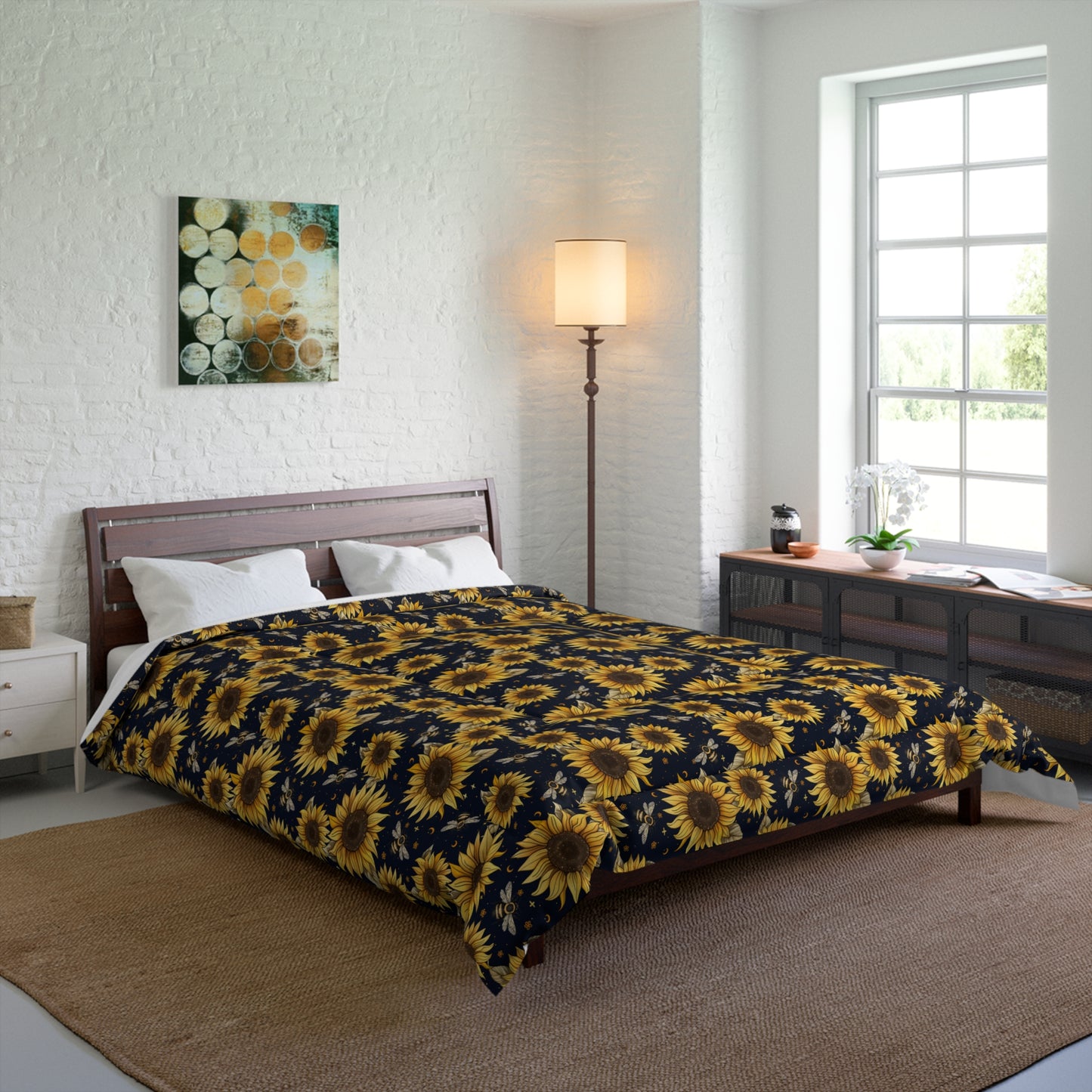 Sunflowers & Bees Comforter