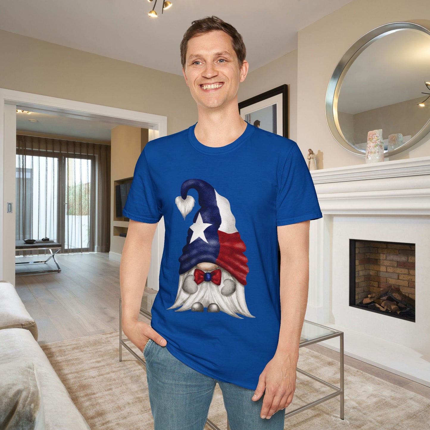Texas Bowtie Gnome Adult T-shirt