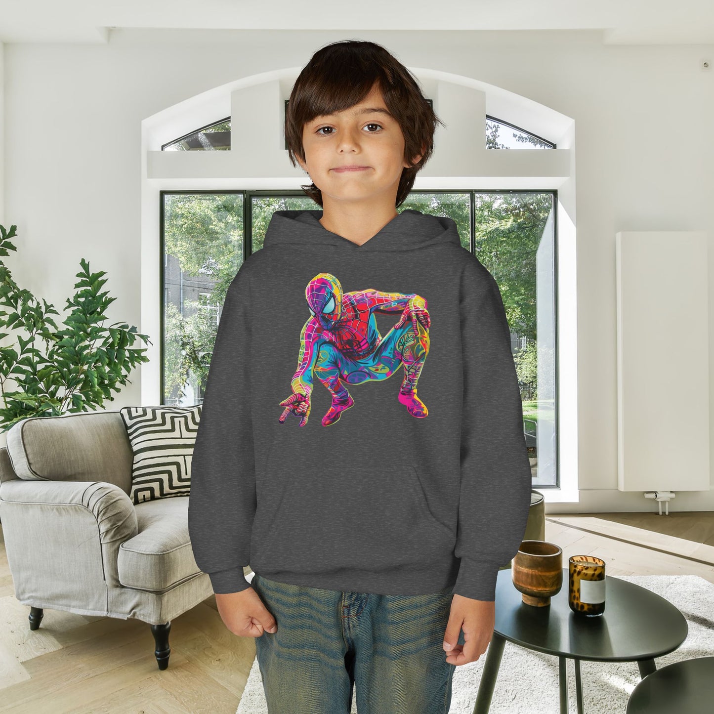 Colorful Spiderman Youth Hoodie