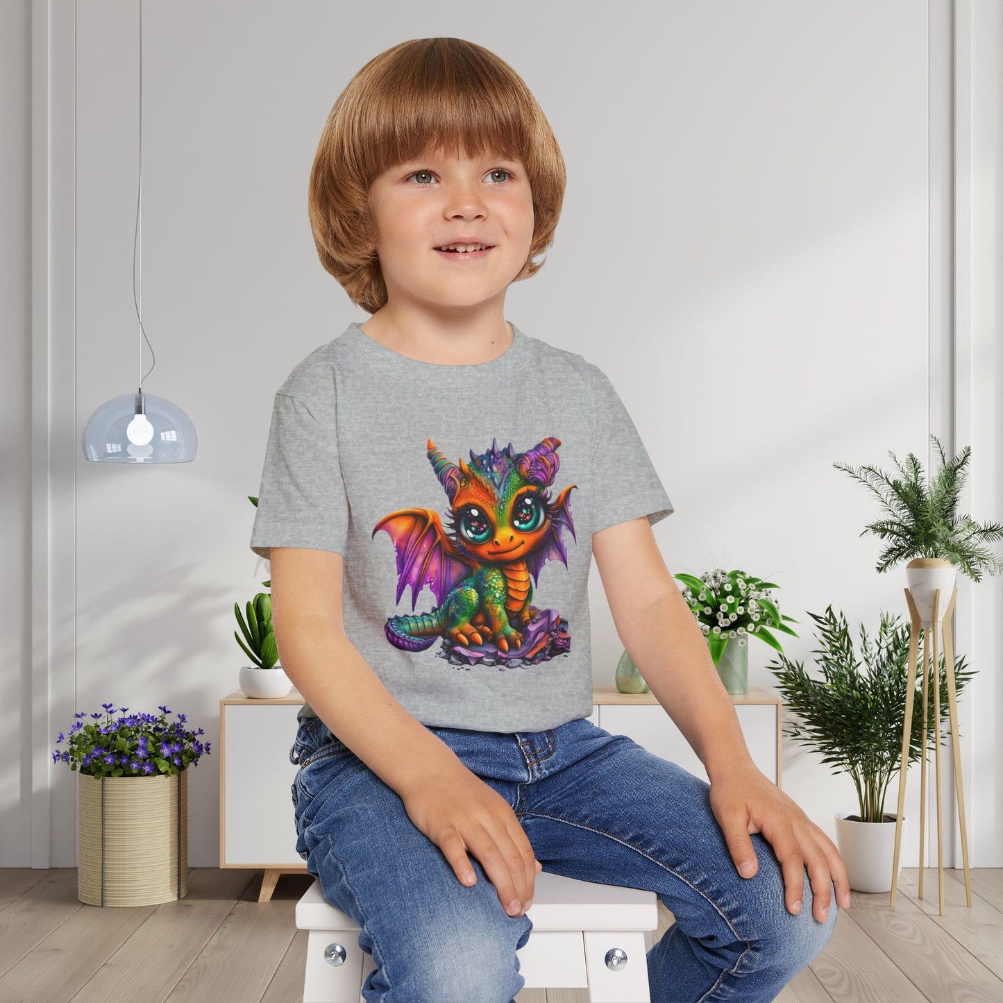 Colorful Baby Dragon Heavy Cotton™ Toddler T-shirt