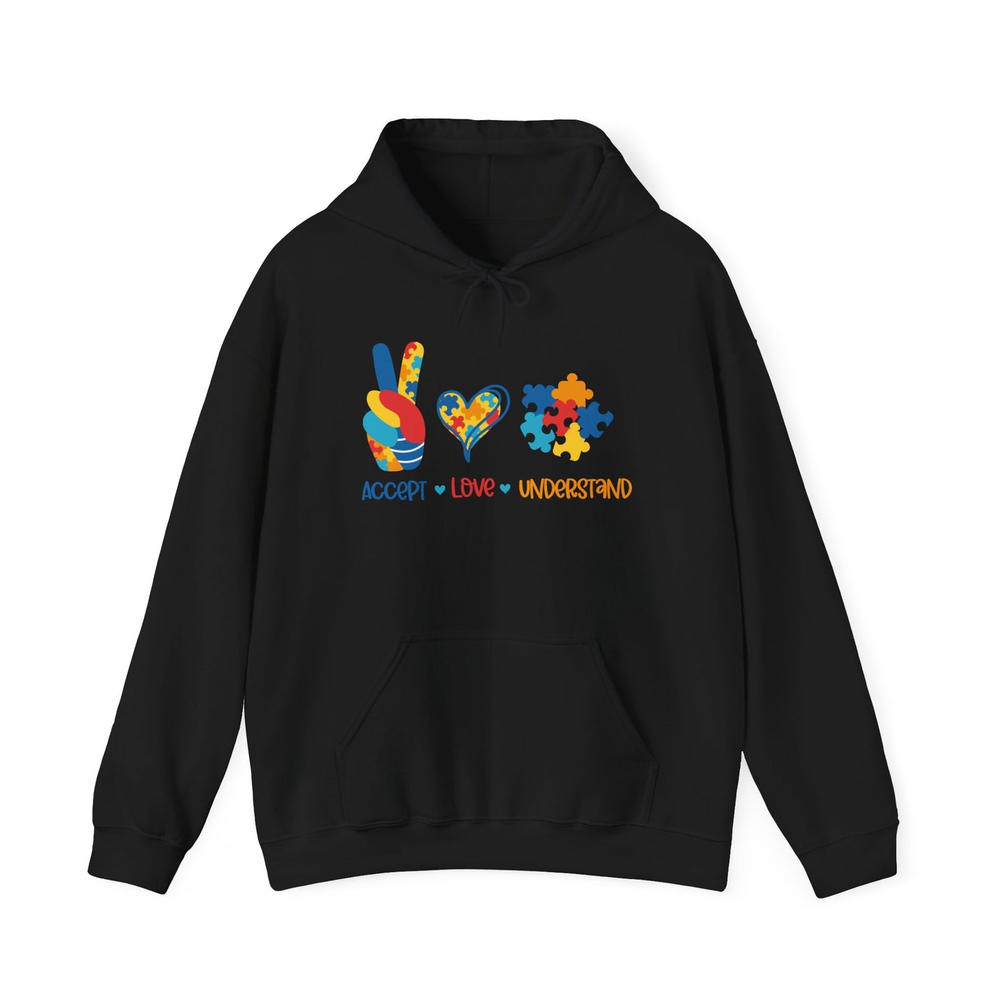 Accept Love Understand (Autism) Heavy Blend™ Hooded Sweatshirt