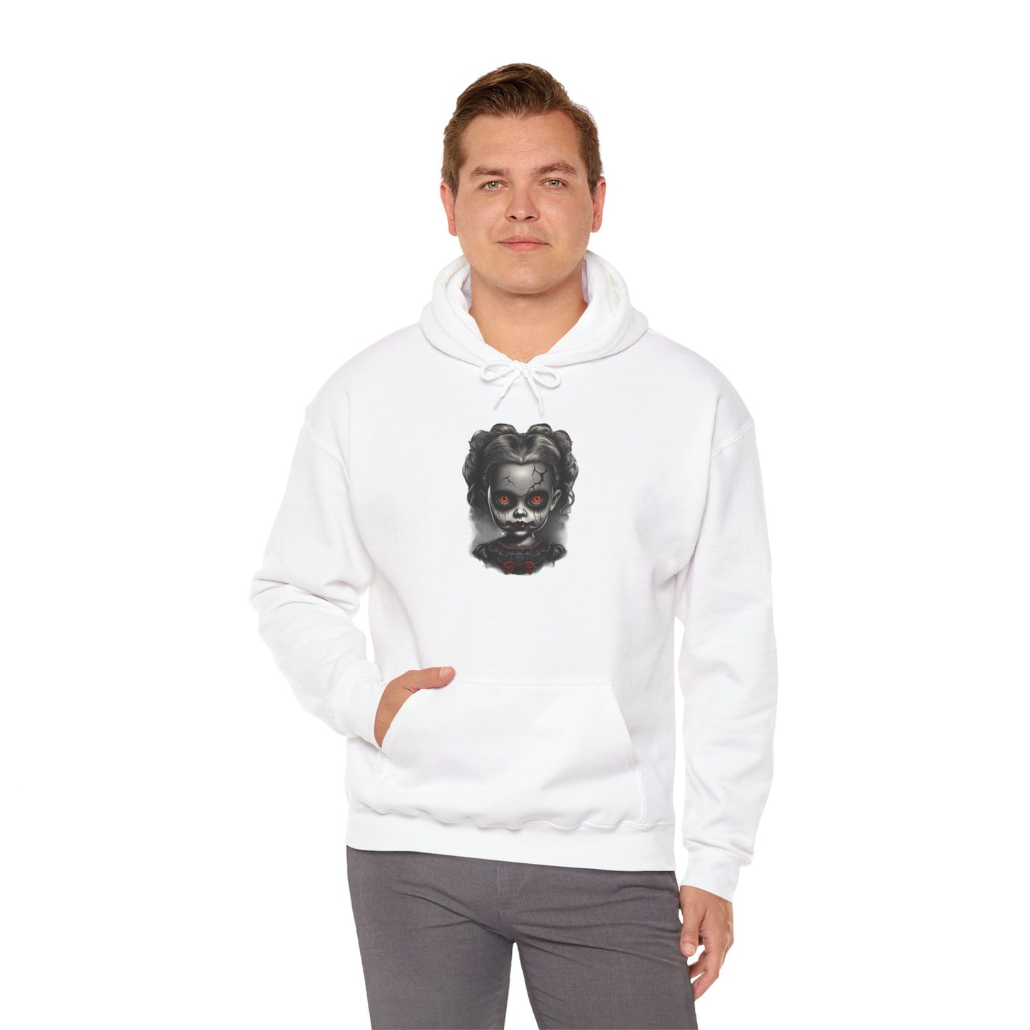 Creepy Doll 2 Heavy Blend™ Hooded Sweatshirt