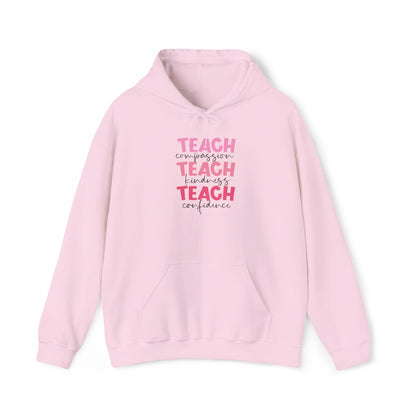 Teach Compassion, Kindness, Confidence Heavy Blend™ Hooded Sweatshirt